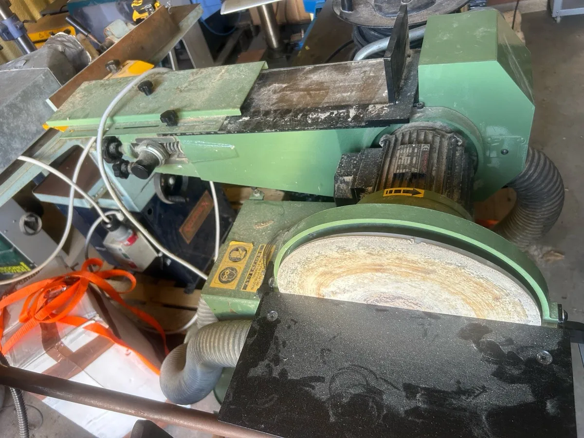 Ex school disc and belt sander - Image 4