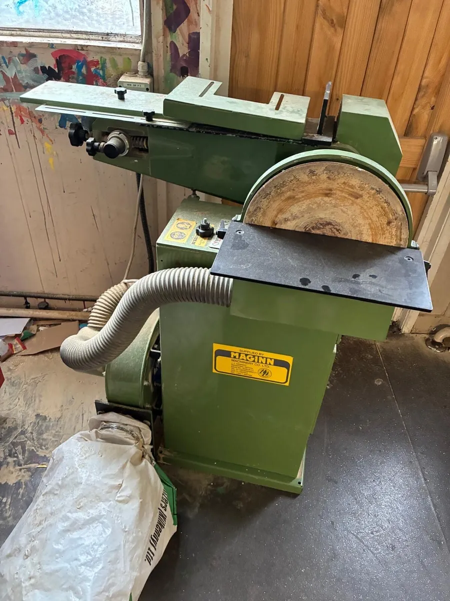 Ex school disc and belt sander - Image 1