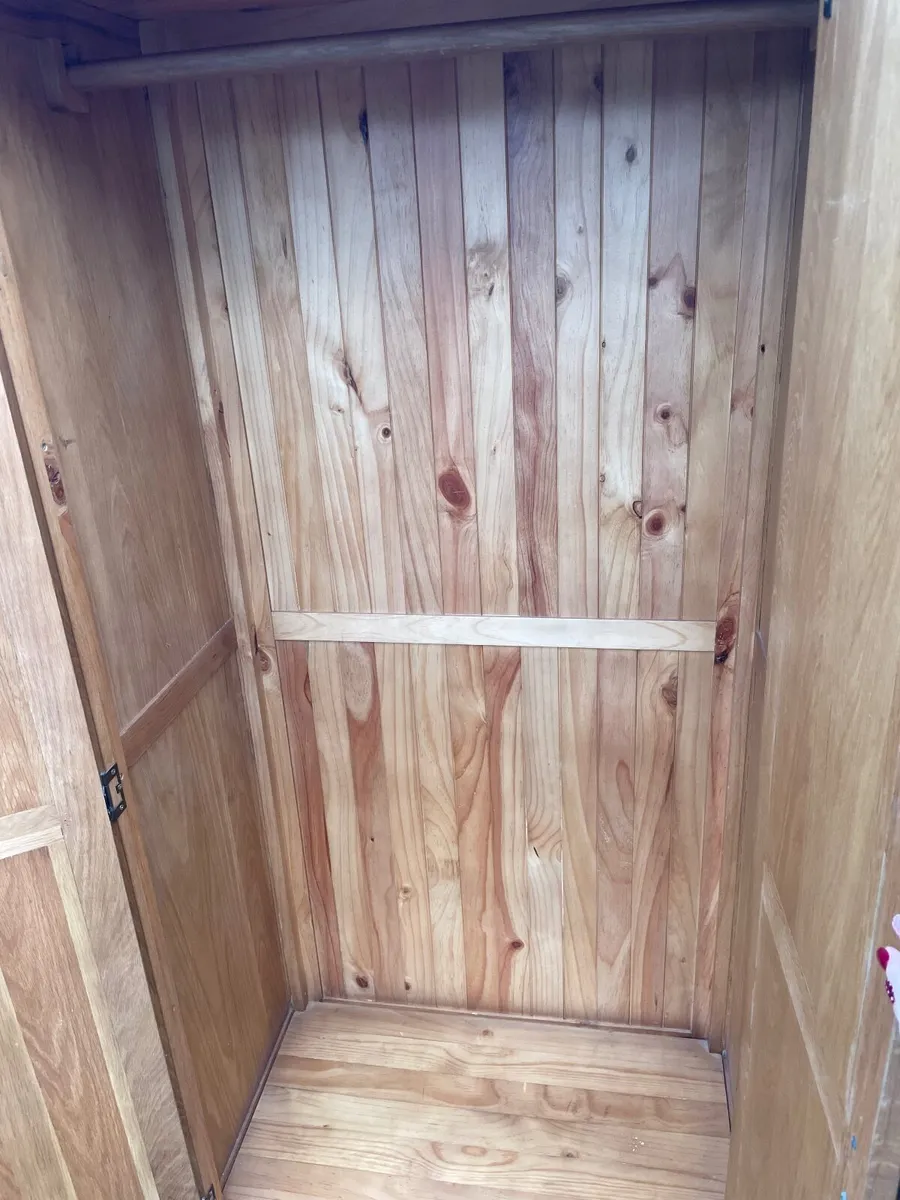 Pine Solid Double Wardrobe - Image 1