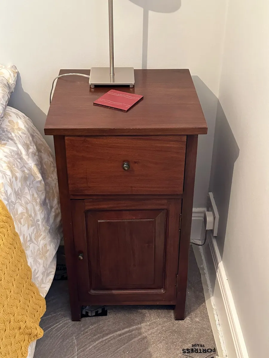 2 Solidwood Handmade Bedside Lockers - Image 1