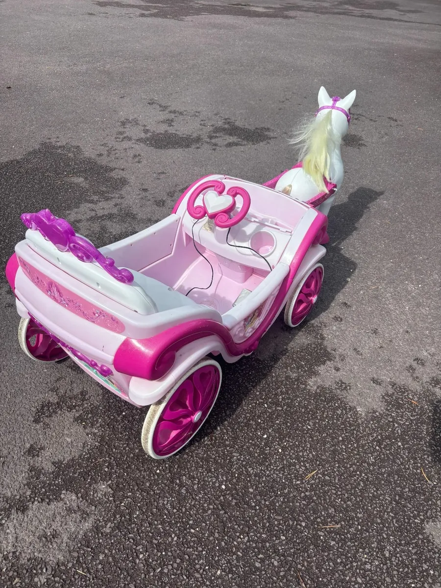 Disney Princesses Electric Car with Horse - Image 3