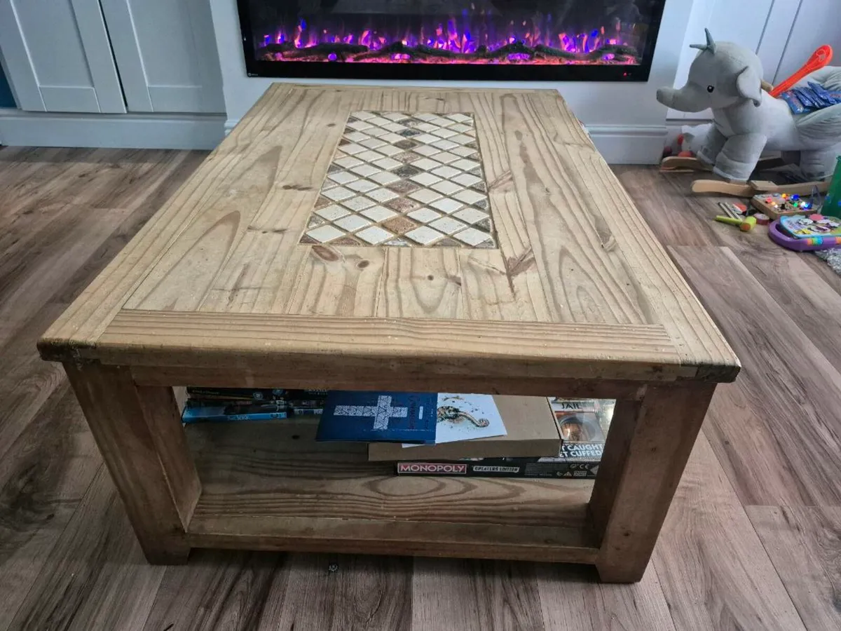 Solid hardwood living room table - Image 2