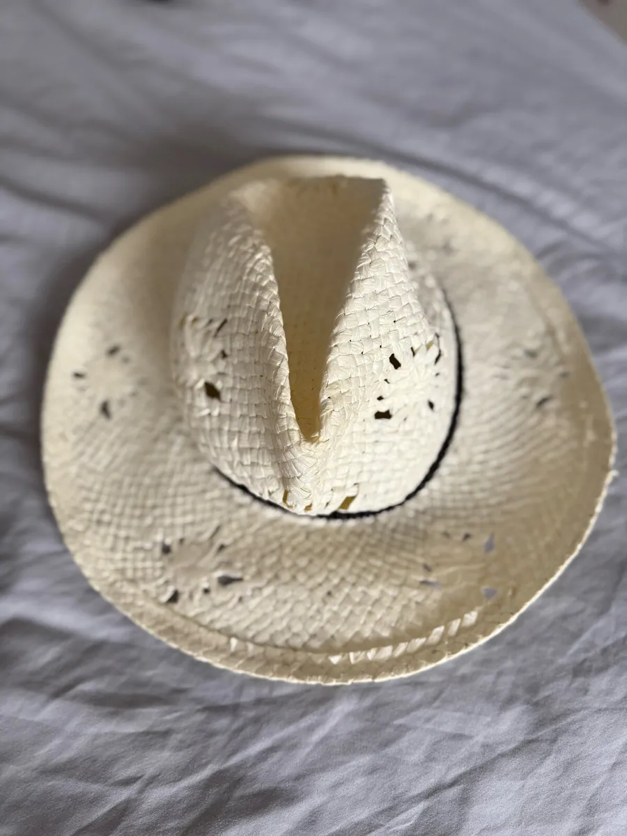 Summer straw Fedora hat - Image 2