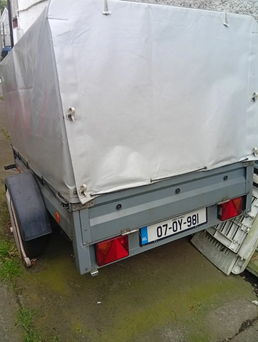 Quality Galvanised trailer with removable canopy - Image 1
