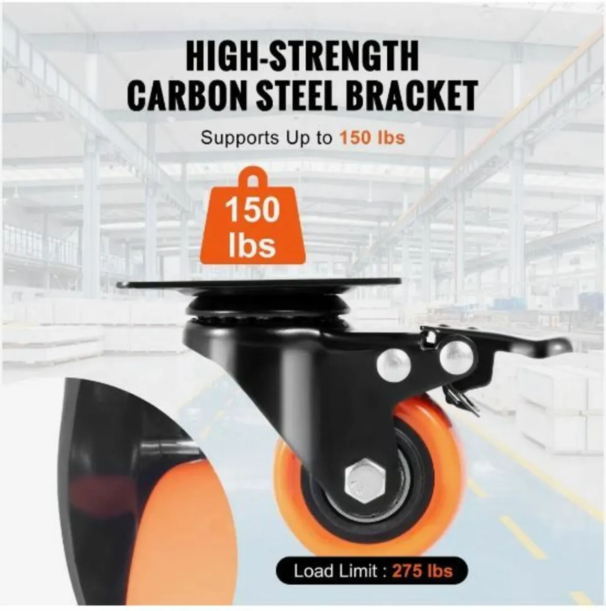 Caster Wheels, 5.1 cm Swivel Plate - Image 2