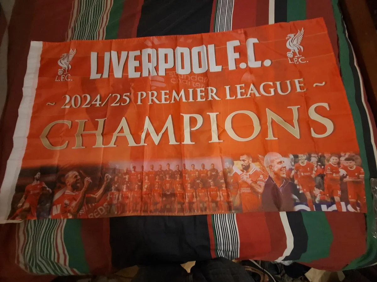 Liverpool 2024/25 league winners flag - Image 1
