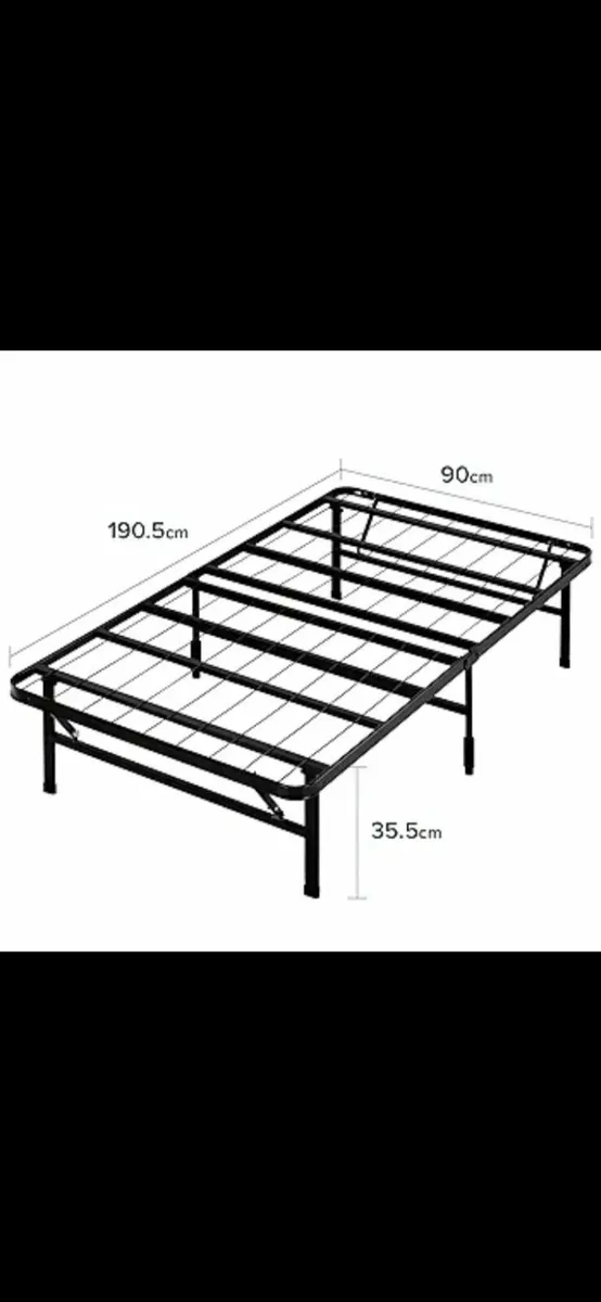 Single guest bed 3in mattress & folding base - Image 1