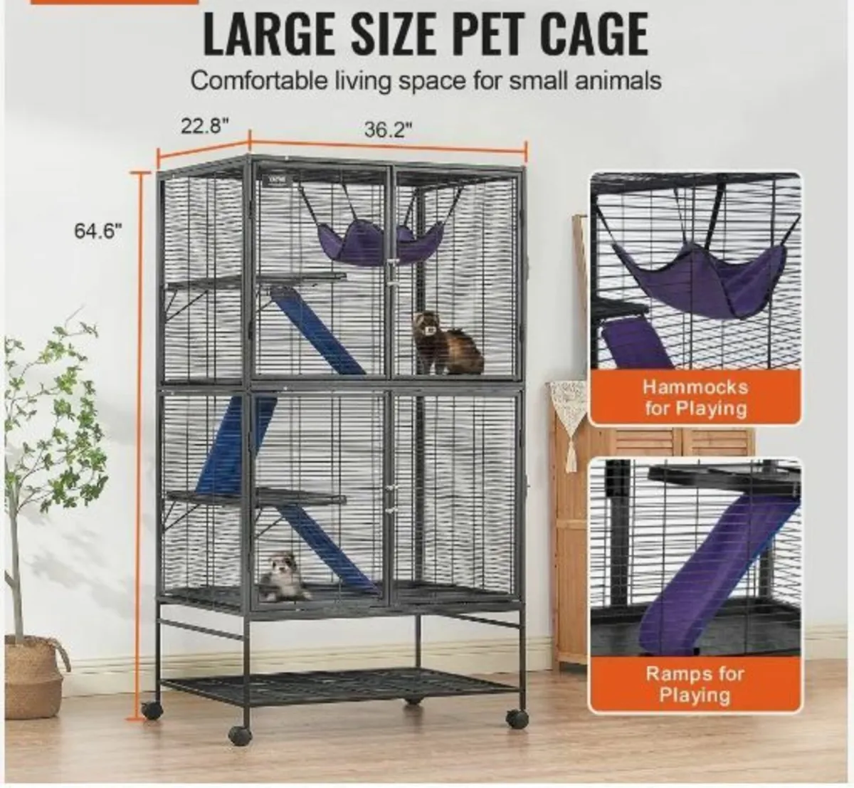 Metal Small Animal Cage 4-Tier - Image 2