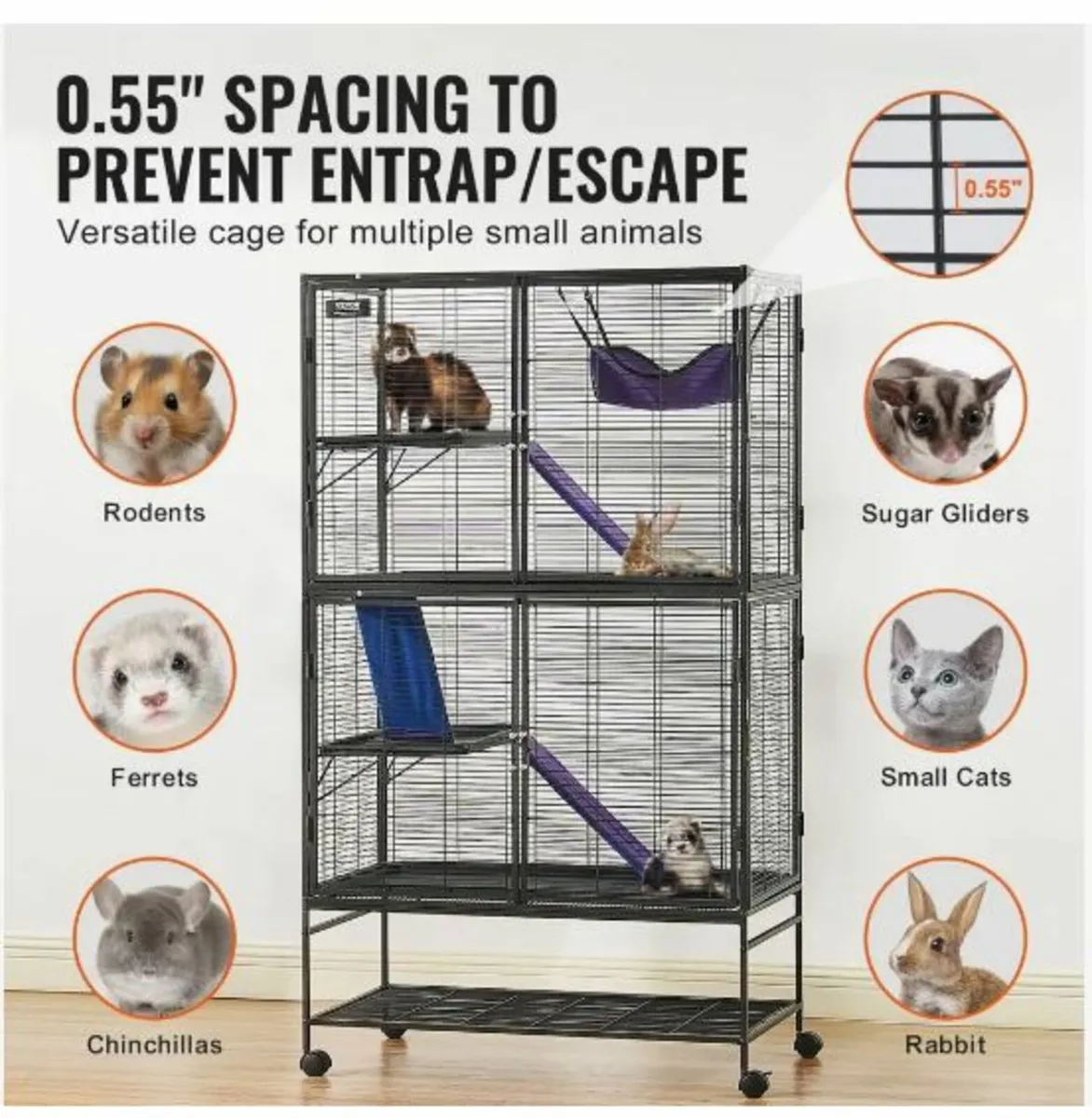 Metal Small Animal Cage 4-Tier - Image 4