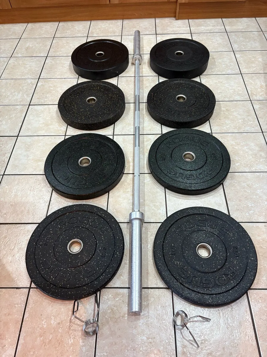 ROGUE BRANDED OLYMPIC RUBBER BUMPER PLATES! - Image 1