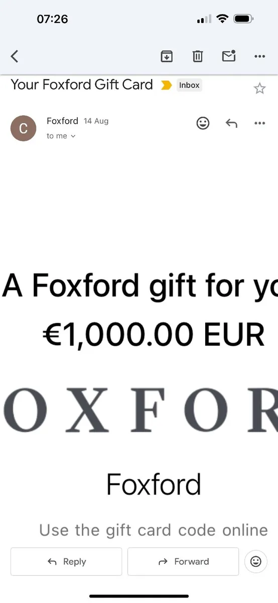 Voucher - Foxford