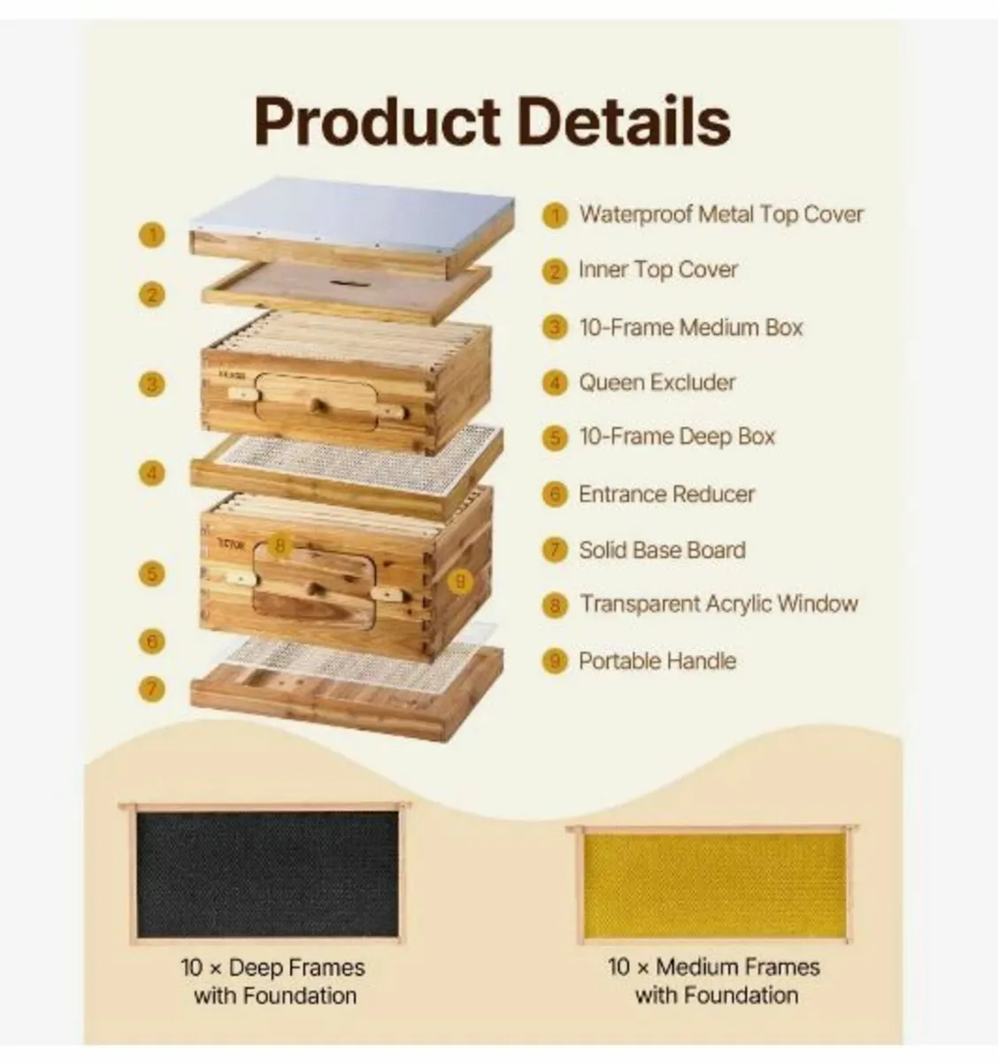 Bee Hive 20 Frame Bee Hives Starter Kit - Image 3