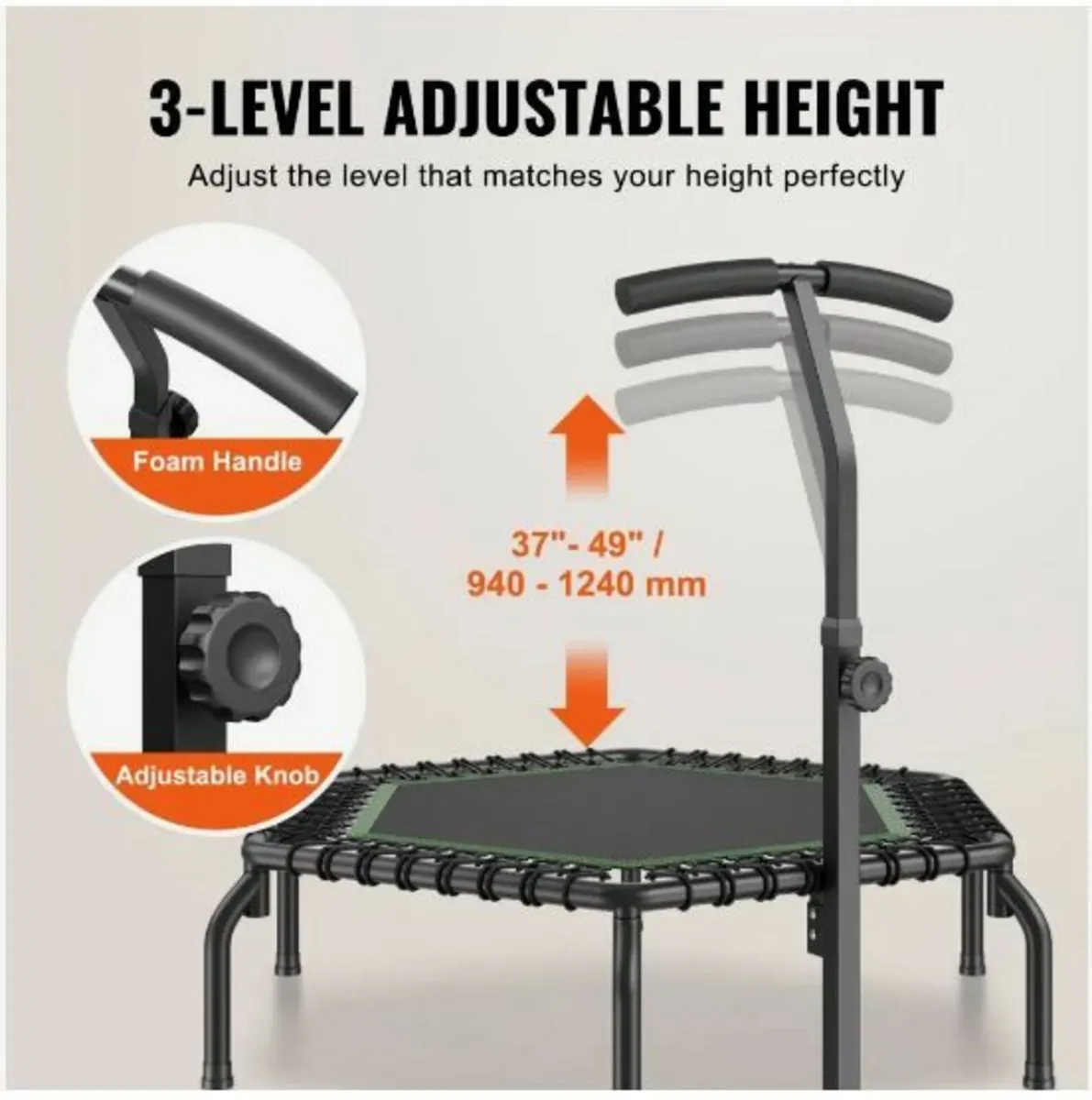 54.5" Mini Fitness Trampoline Adults - Image 4