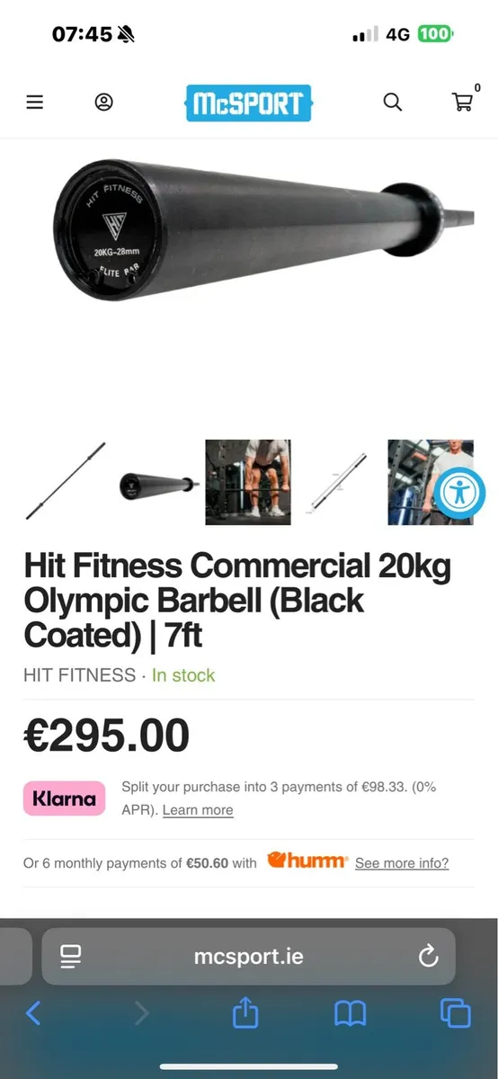 COMMERCIAL HIT ELITE 600KG RATED OLYMPIC BARBELL - Image 1