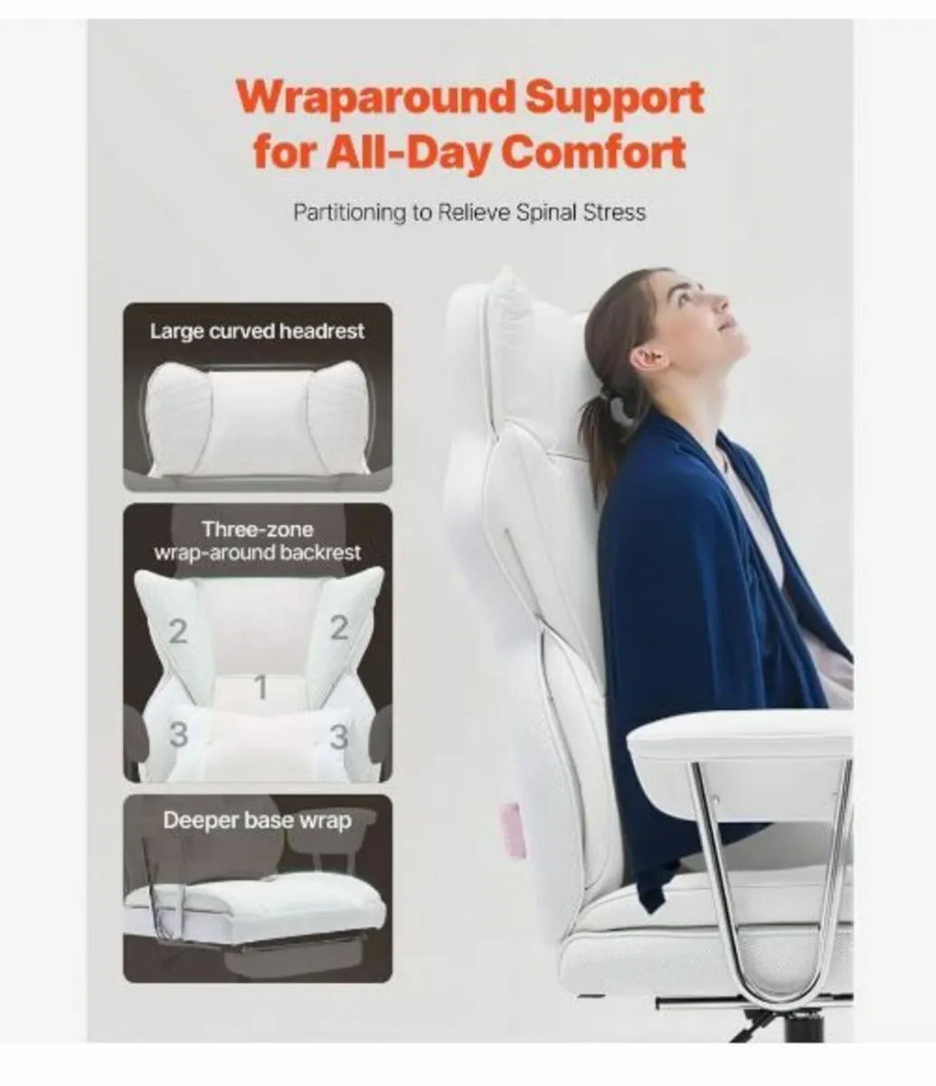 Reclining Office Chair with Footrest - Image 2