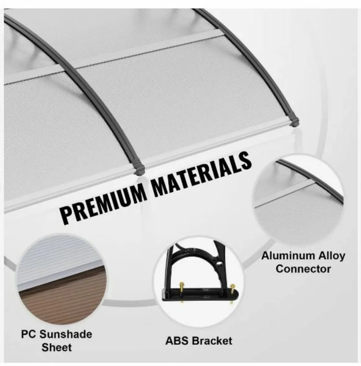 Window Door Awning Canopy 101.6 x 101.6 cm - Image 3