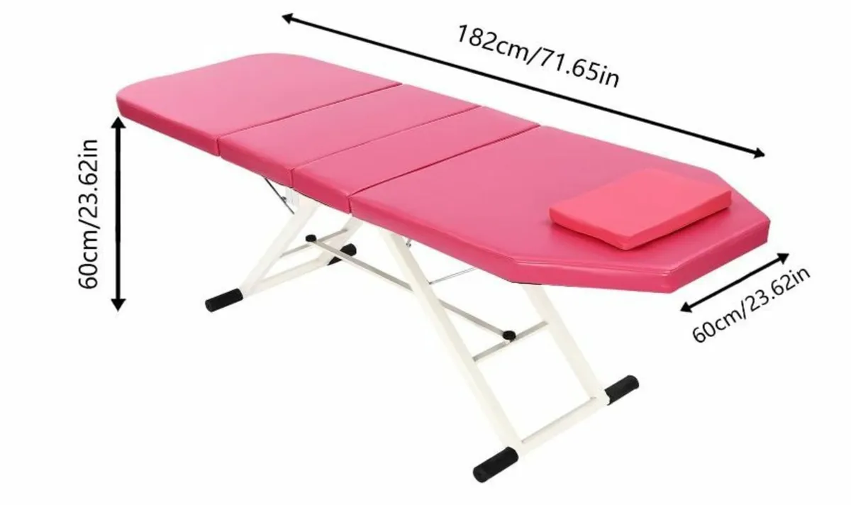 Pink Massage Table, Therapy Lounger - Image 2