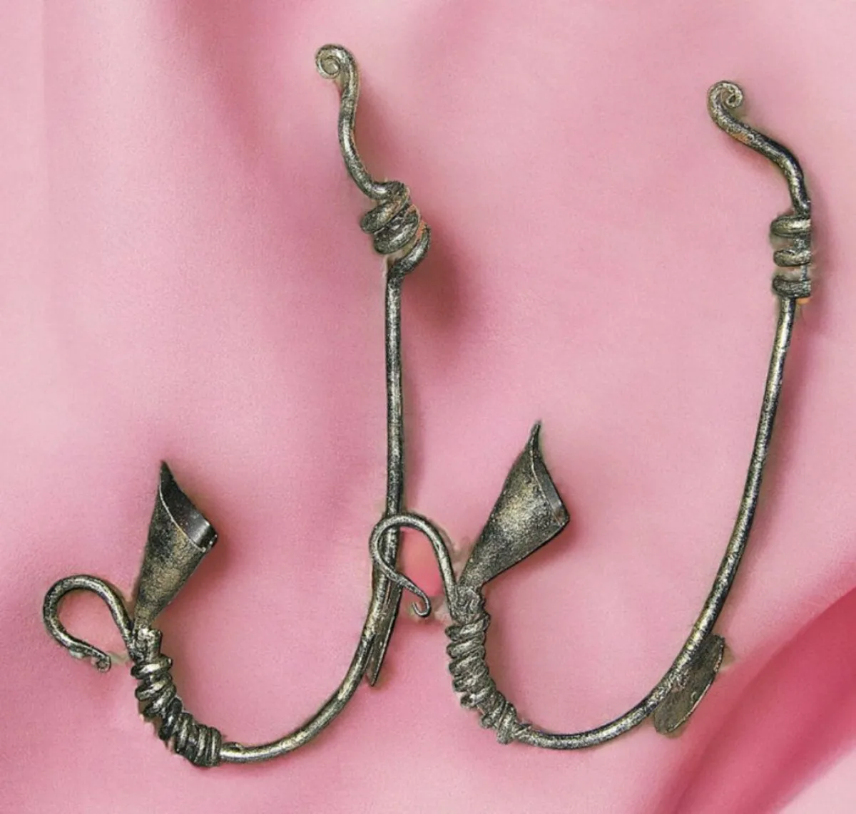 Vintage Pair Iron Candle Wall Sconces - Image 2