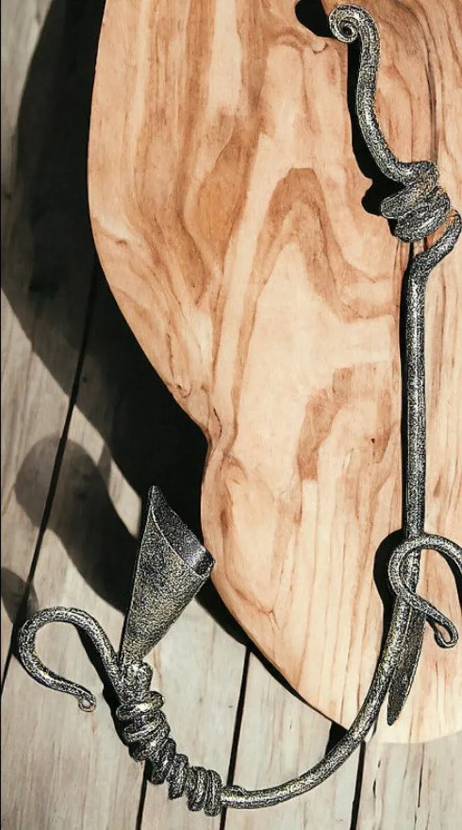 Vintage Pair Iron Candle Wall Sconces - Image 3