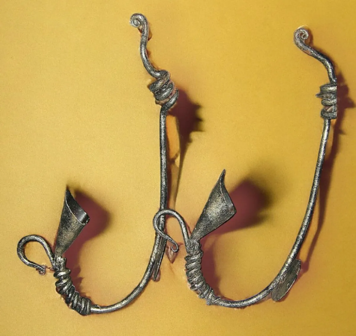 Vintage Pair Iron Candle Wall Sconces - Image 4