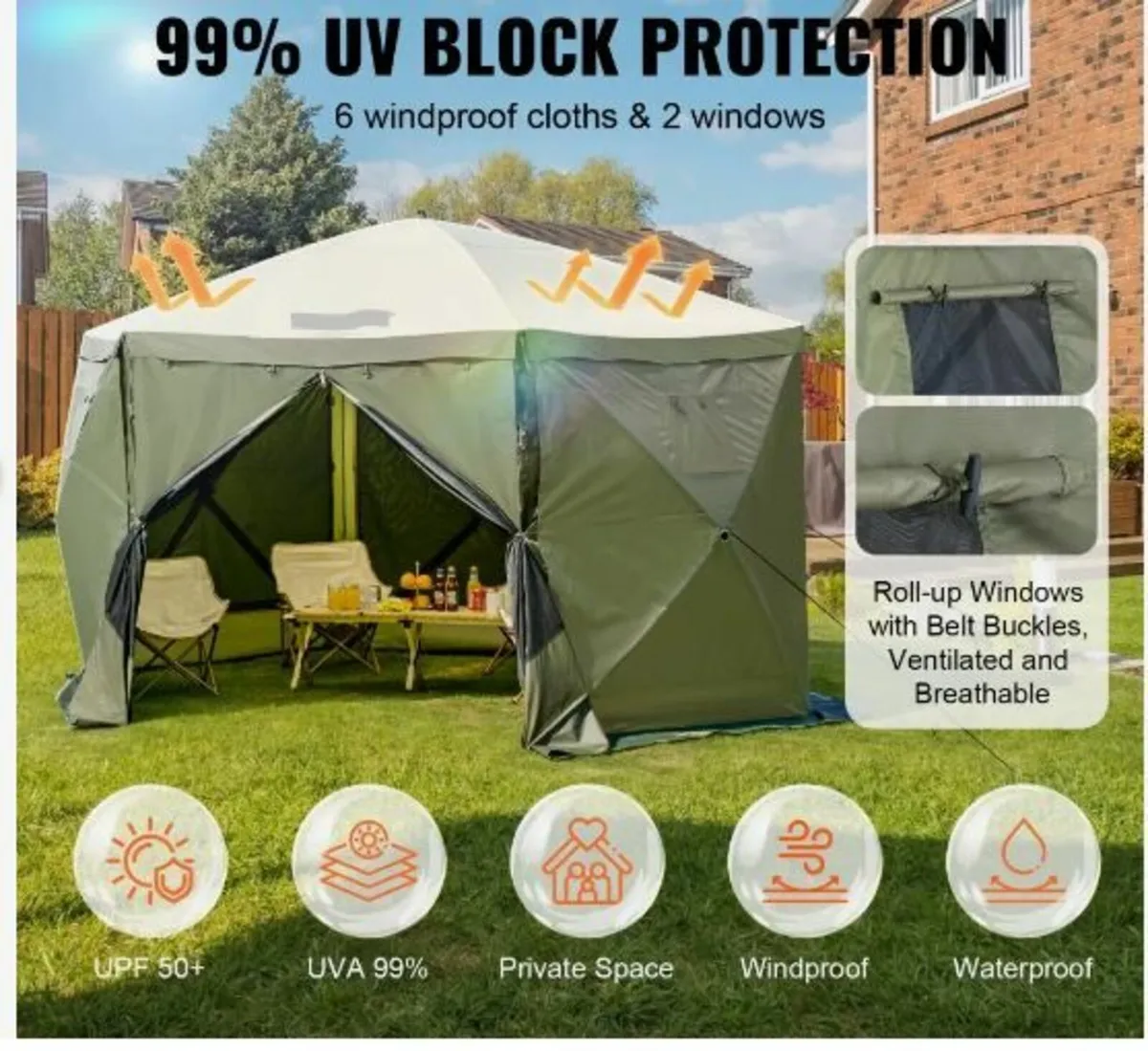 Pop Up Gazebo Tent Pop-Up Screen - Image 2