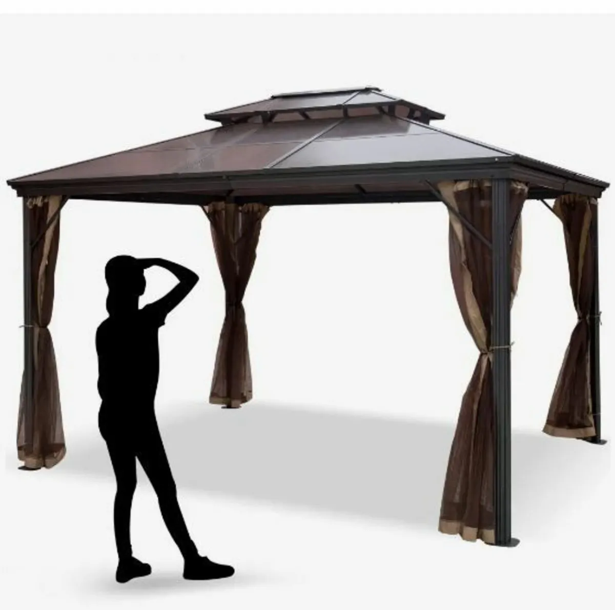Patio Gazebo 10x12ft Hardtop Gazebo Gazebo - Image 1
