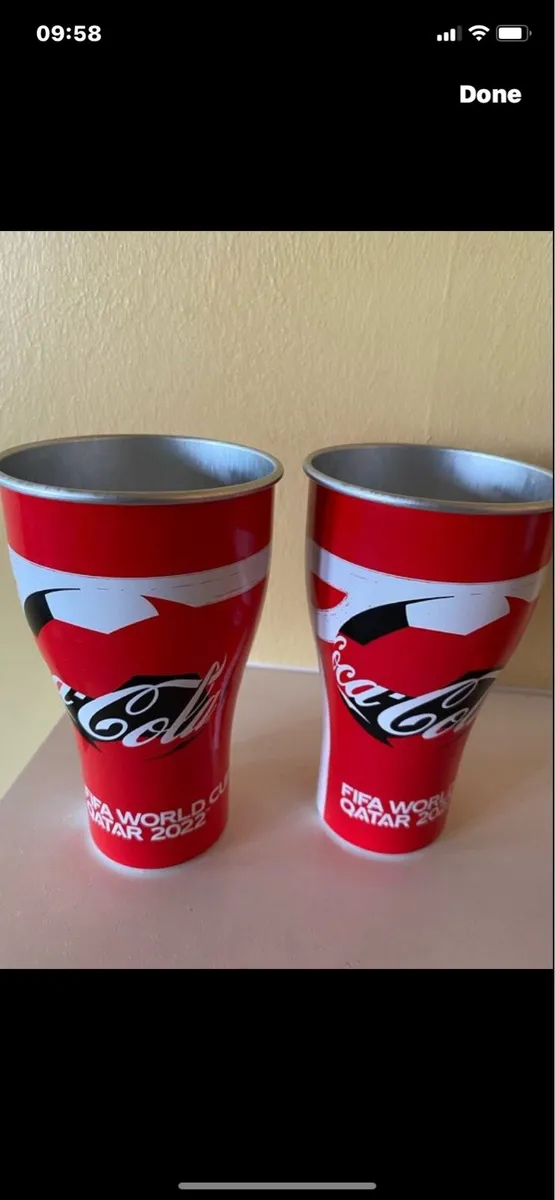 Qatar World Cup 2022 Coca Cola Aluminium Cups - Image 1