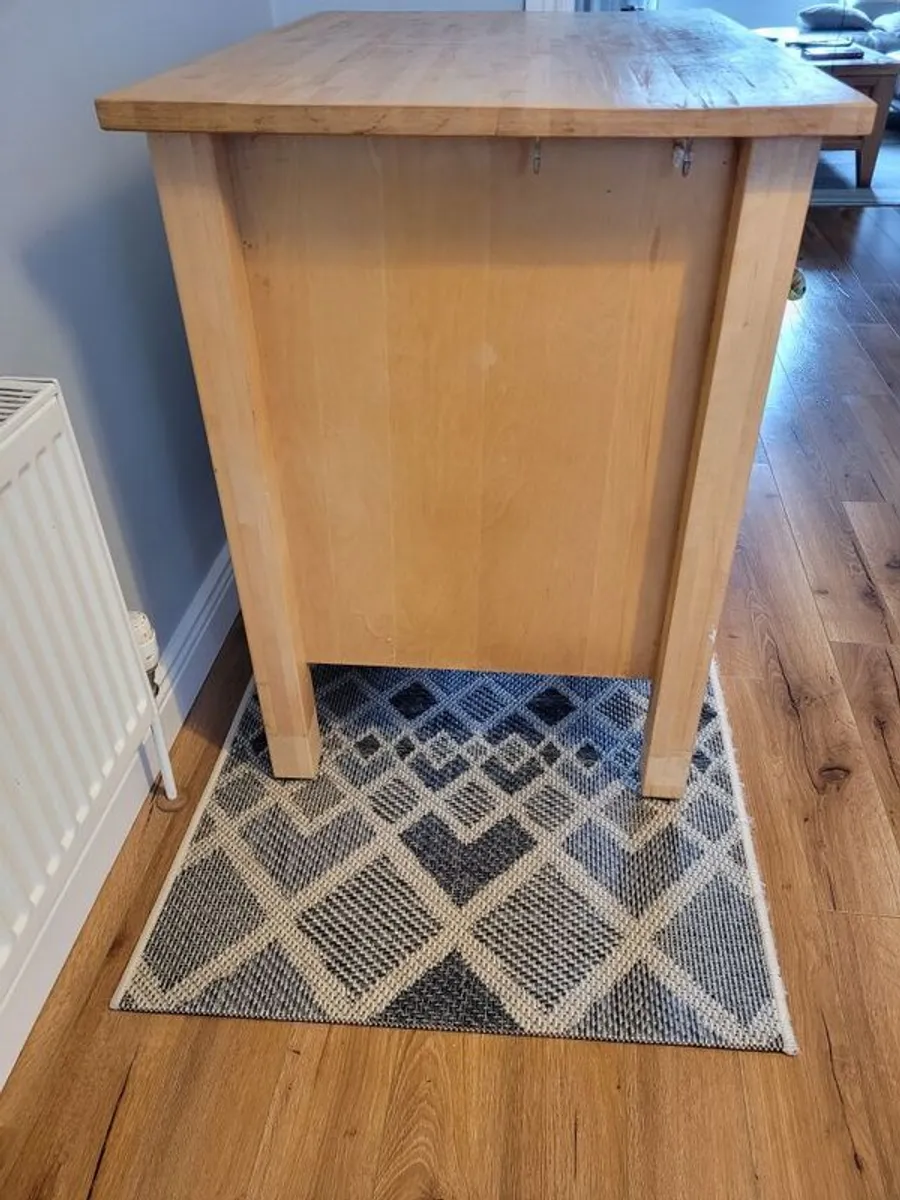 IKEA VARDE - Stainless Steel Freestanding Kitchen Drawer Unit Solid Wood Top - Image 4