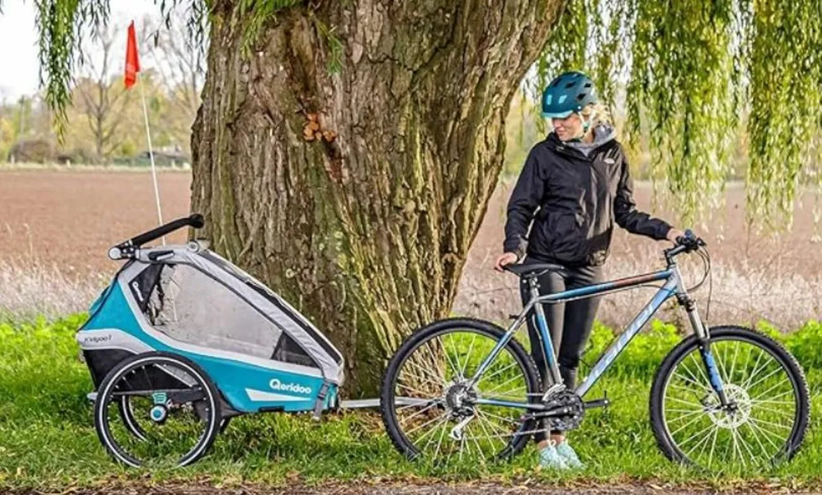 Qeridoo Kidgoo 1 Children's Bicycle Trailer for 1 - Image 1