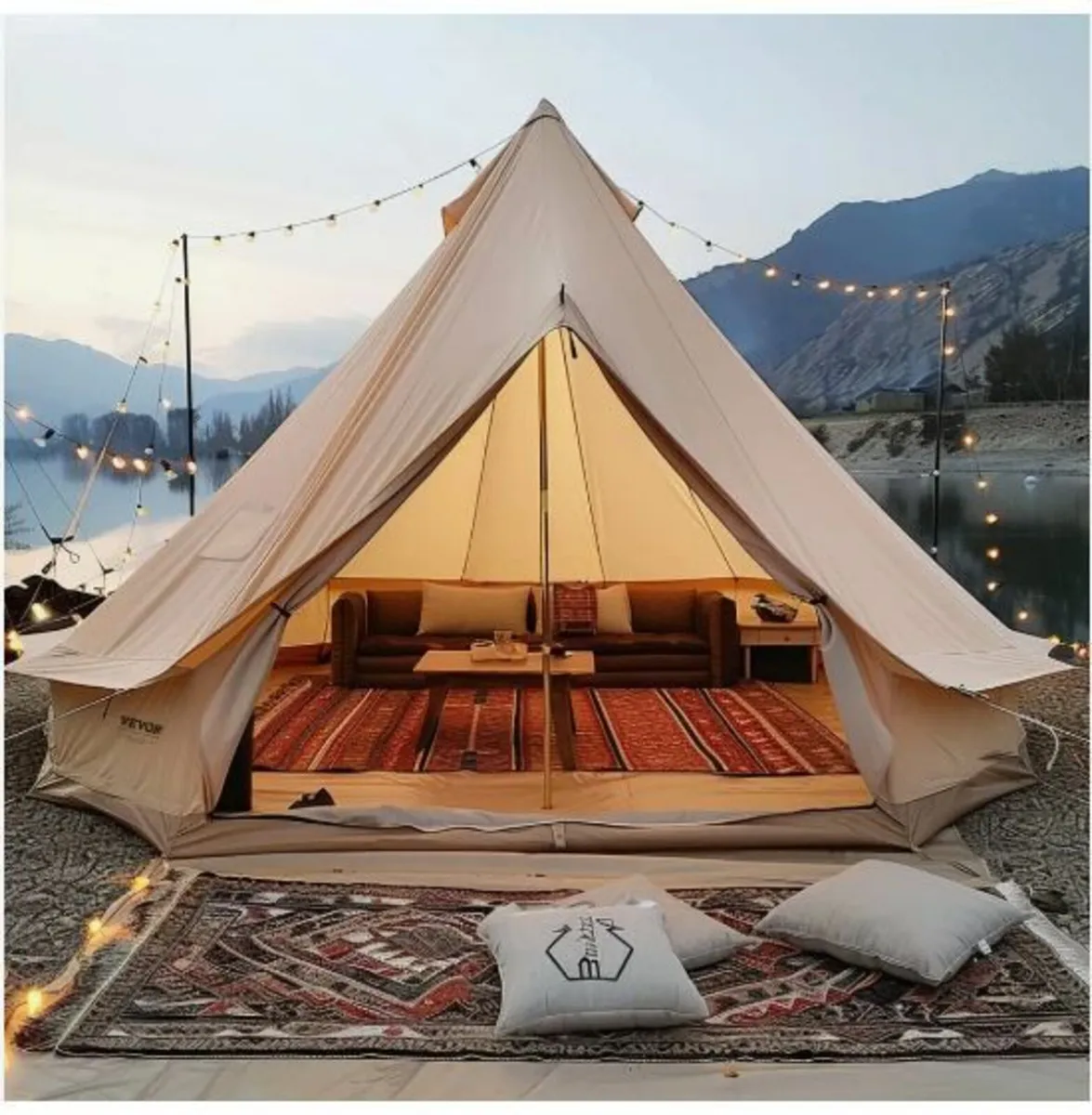 Canvas Bell Tent, 4 Seasons 6 m/19.68 ft - Image 3