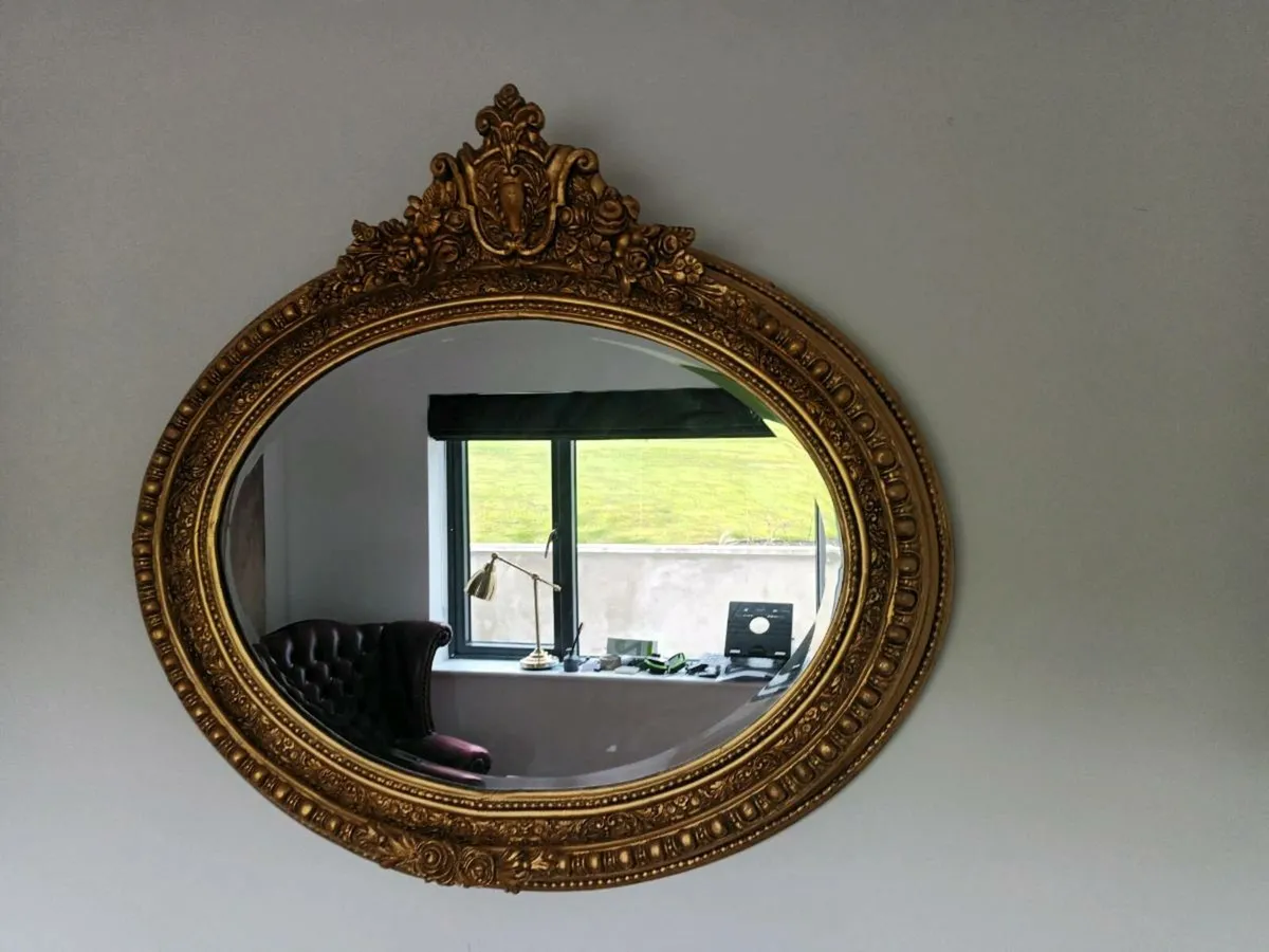 Gold antique mirror