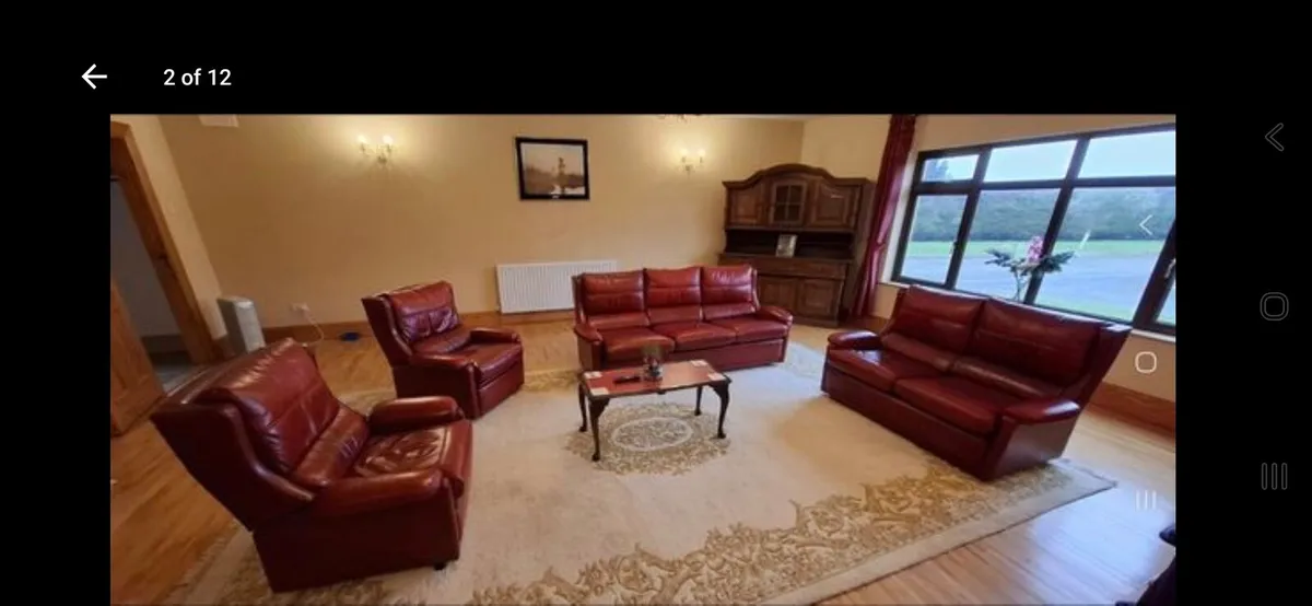 Suite sofa recliners x 2 genuine leather..excellen - Image 1