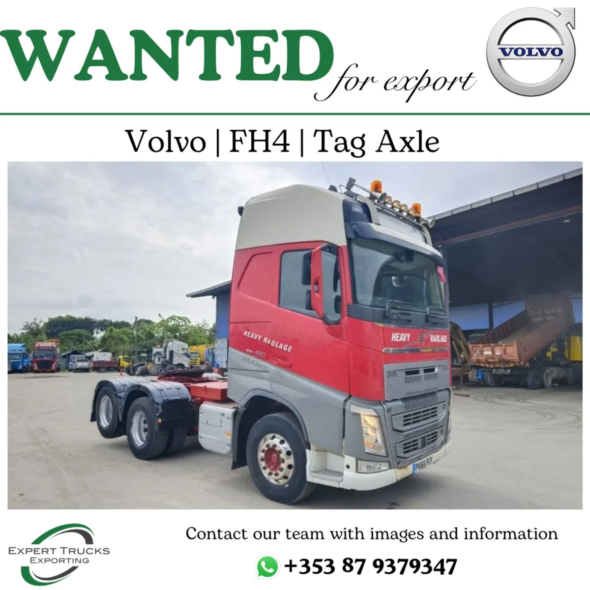 WANTED FOR EXPORT | VOLVO FH4 TAG AXLE