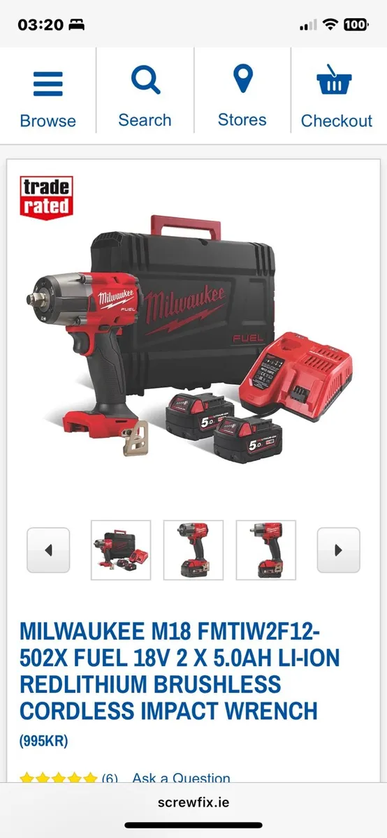 Milwaukee M18 wrench driver half inch - Image 1