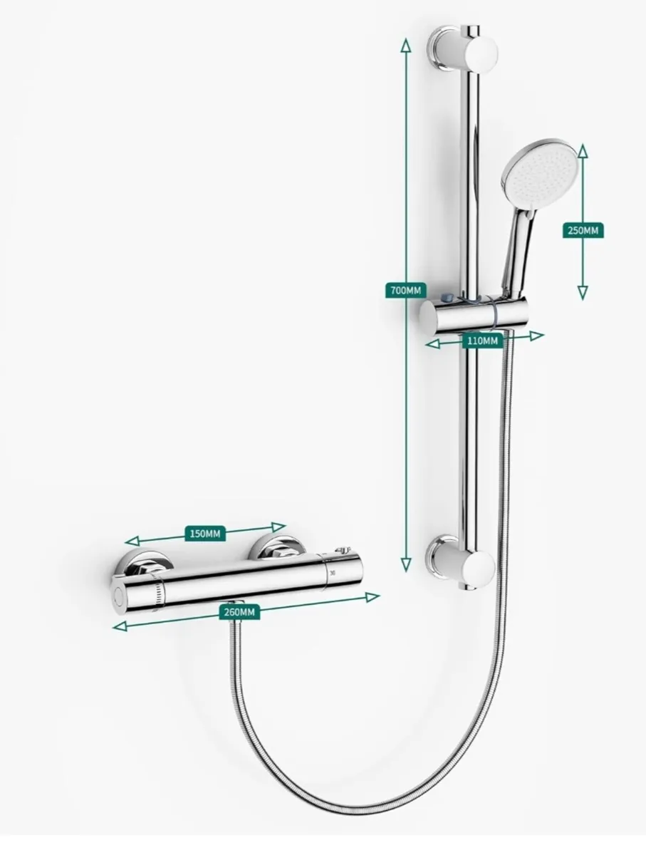 Chrome shower ķit new - Image 1