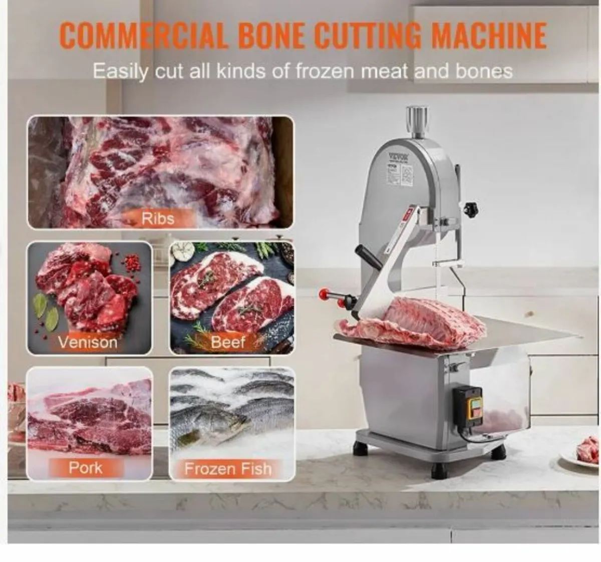 1500W Commercial Electric Meat Bandsaw - Image 2