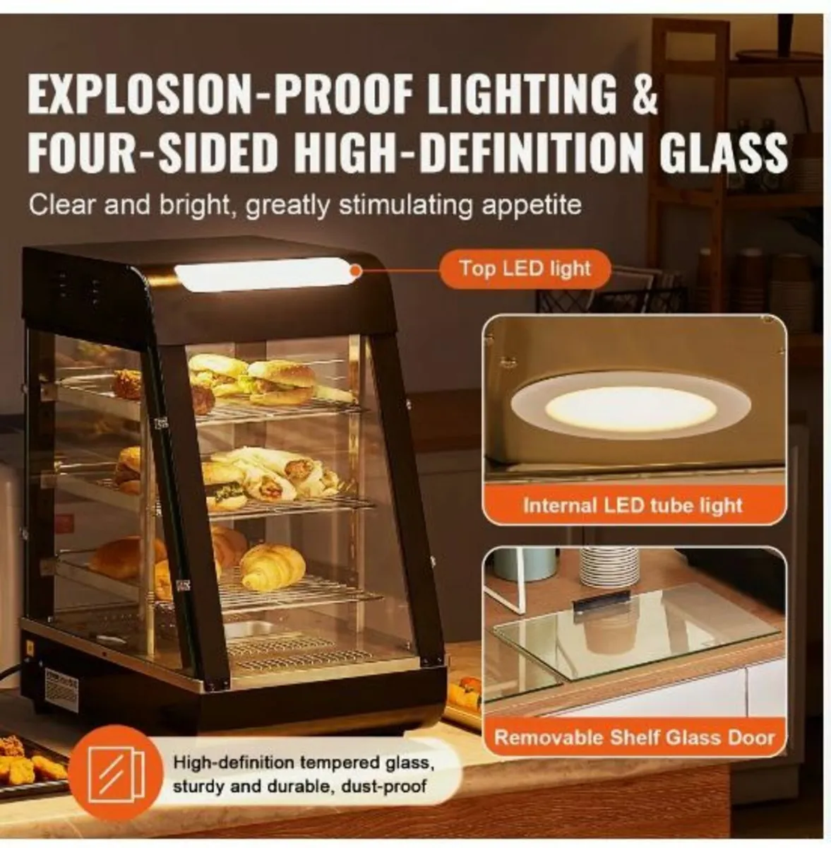 3-Tier Commercial Food Warmer Display - Image 4