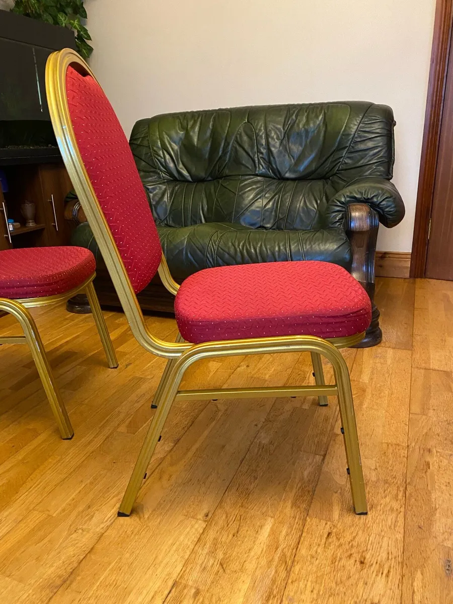 Set of 4 Red Chairs - Image 3