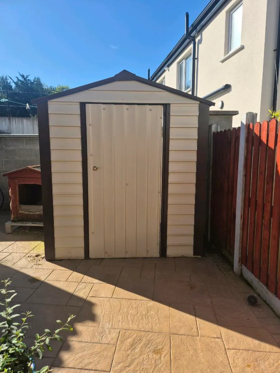 Galvanised garden shed 6.5ft×8ft - Image 1
