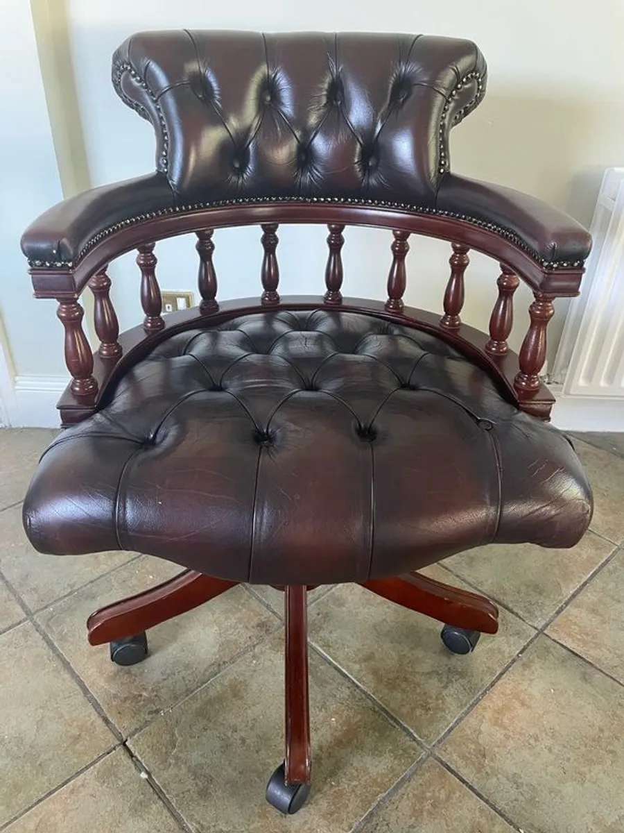 Leather Captain's Chair - Image 1