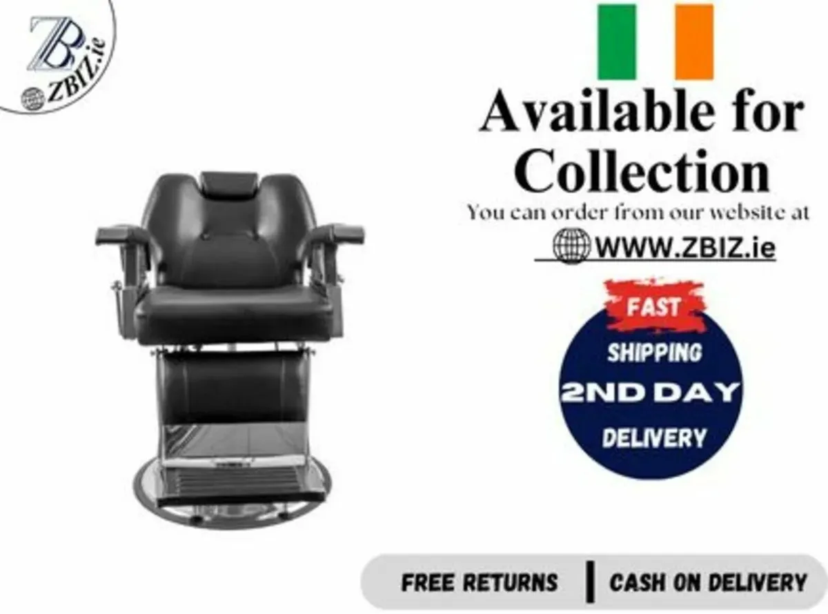 Barber Chair – Durable Faux Leather Salon Seat - Image 1