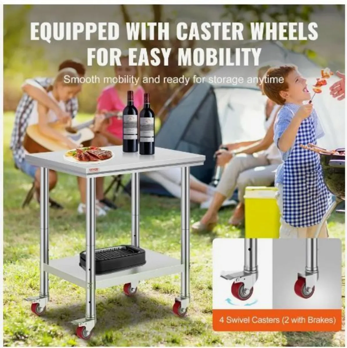Stainless Steel Catering Work Table 30x24 Inch - Image 3