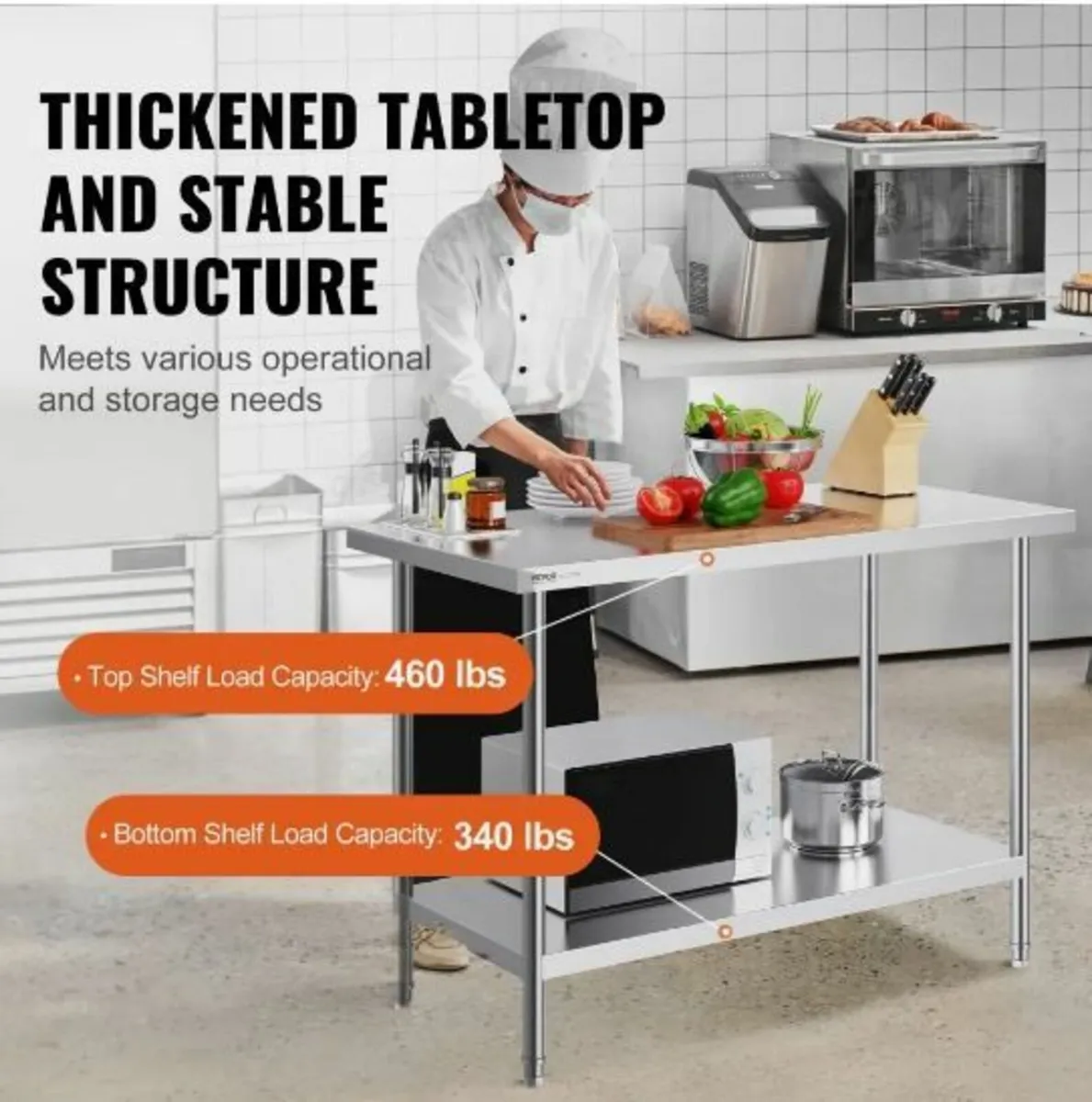 Stainless Steel Work Prep Table - Image 2