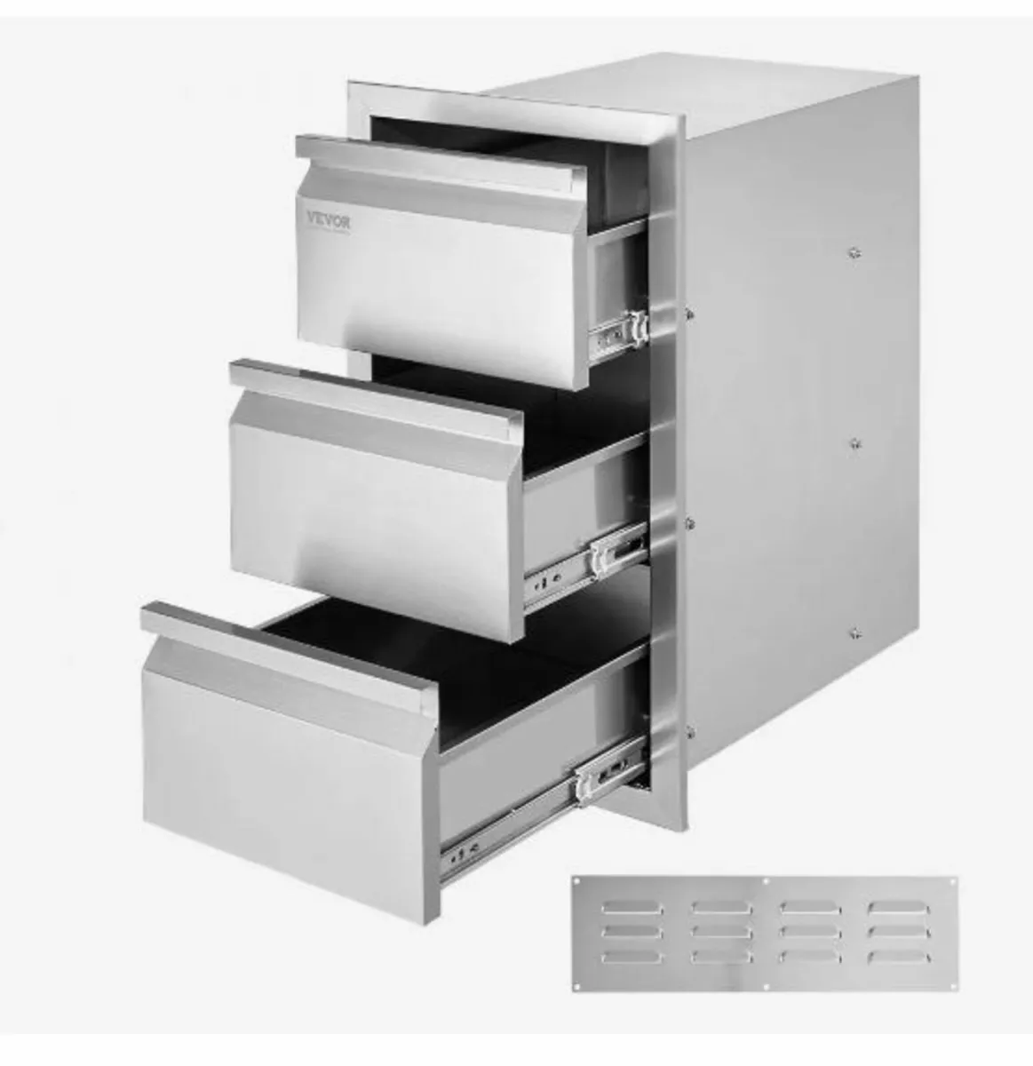 201 Stainless Steel Triple Access Drawer - Image 1