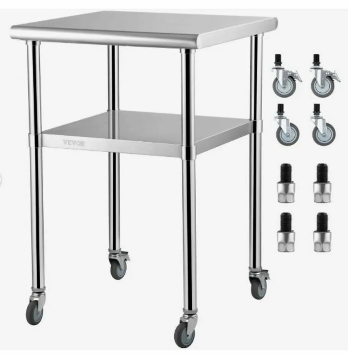 Stainless Steel Prep Table, 61 x 61 x 91 cm - Image 1