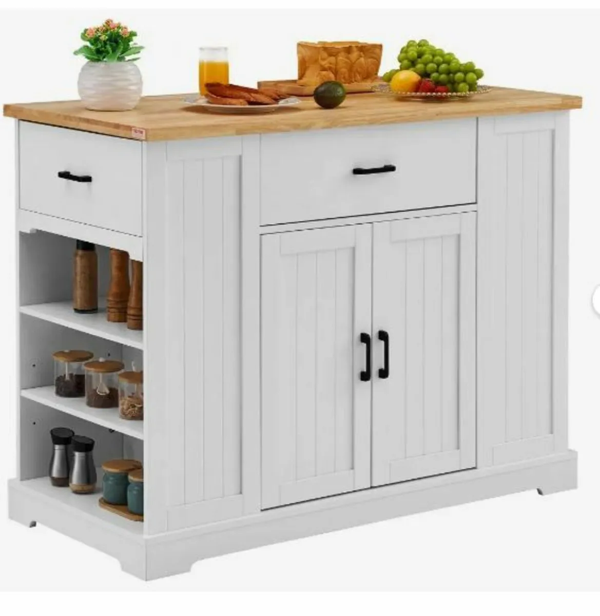 Kitchen Island Cart Storage Cabinet - Image 4