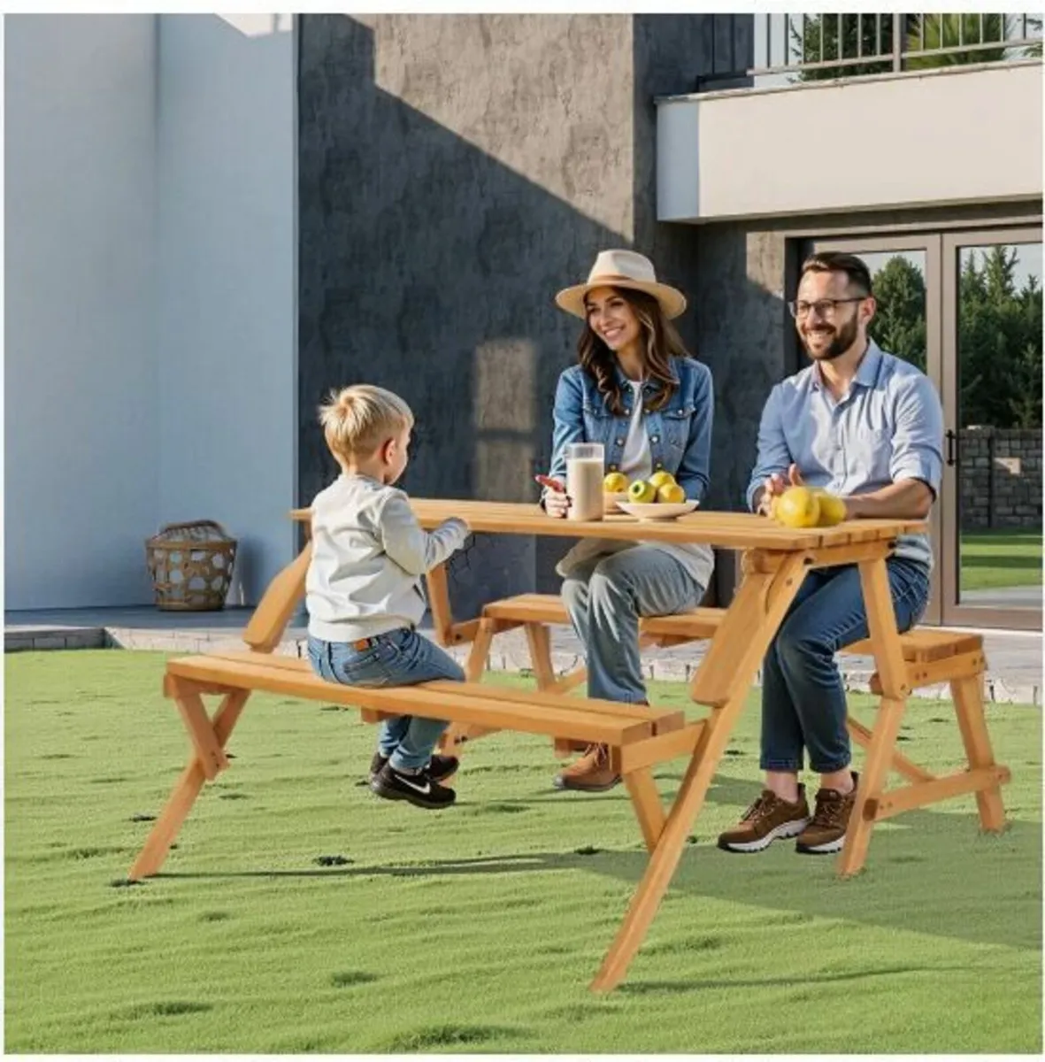2-in-1 Transforming Interchangeable Picnic Table - Image 2