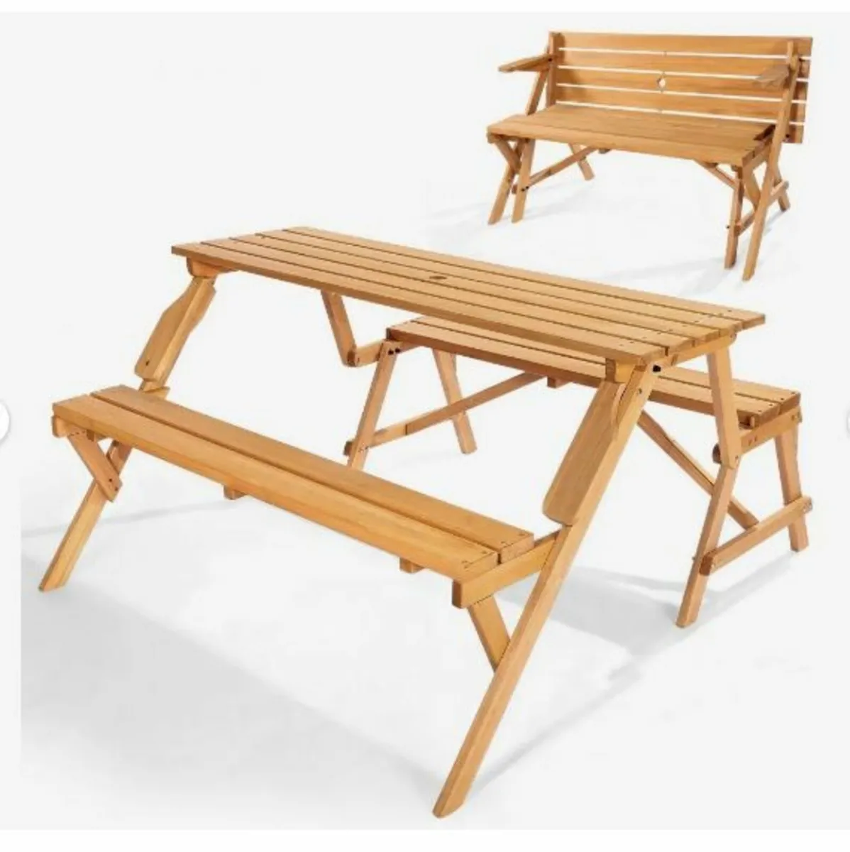 2-in-1 Transforming Interchangeable Picnic Table - Image 3