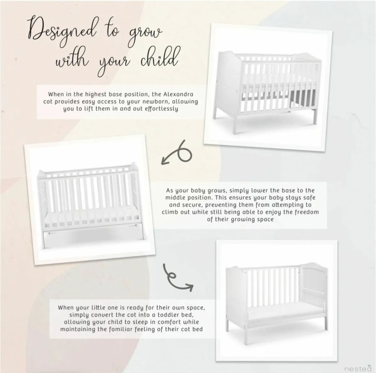 Cot Bed White - Image 4