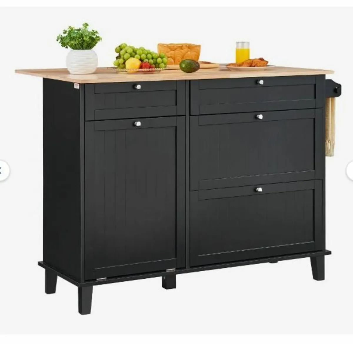 Kitchen Island Cart Storage Cabinet - Image 1